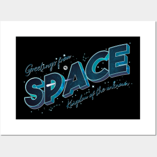 Greetings From Space | Retro Lettering Posters and Art